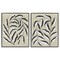 Stupell Industries Midcentury Mod Botanicals 2pc Framed Giclee Set Design by Grace Popp